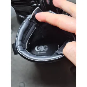 G by Guess Black Patent Lace-Up Chunky Heel Combat Boots 8.5 thumbnail 5