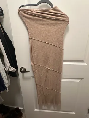 Beige Strapless Dress  thumbnail 2