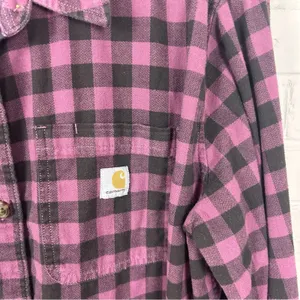 Carhartt Rugged Flex Loose Fit Midweight Flannel Long Sleeve Plaid Shirt thumbnail 5