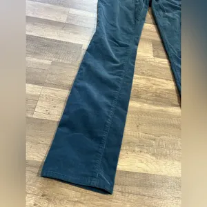 Tory Burch Woman’s Super Skinny Teal Corduroy Cotton Blend Low Rise Jeans 27 thumbnail 3