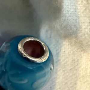 Pandora Set Of 3 Authentic‎ Murano Charm Pink Blue Purple Sterling 925 thumbnail 5