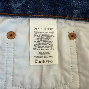 ARITZIA DENIM FORUM Farrah Hi Rise Wide Leg Jeans Womens 32 Blue Dark Wash Pants thumbnail 13