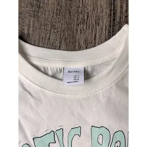 Bershka white multicolor Oversized shirt size Small "witchery time" mystic power thumbnail 8