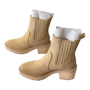 J. CREW Lug Sole Heeled Chelsea Boot In Cashew Size 7 NEW thumbnail 4