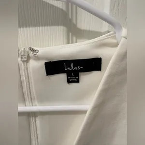 Lulu's Ivory V-Neck Mini Dress thumbnail 9