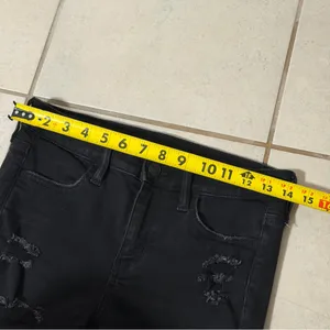 American Eagle Women Black Distressed Level Stretch Denim Jegging‎ Jean 4XShort thumbnail 9