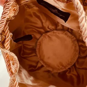 Joan Boyce ballet flats and drawstring bucket bag in rose gold faux leather thumbnail 5