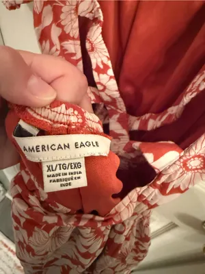 American Eagle Outfitters Red and White Floral Mini Dress thumbnail 3