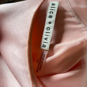Alice + Olivia Lita Pink Cowl Back Shift Mini Dress Large Homecoming Cocktail thumbnail 7
