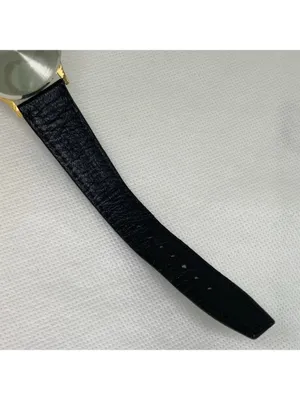 Vintage Quinton "Reach for the stars” gold tone watch 31mm quartz black running thumbnail 8