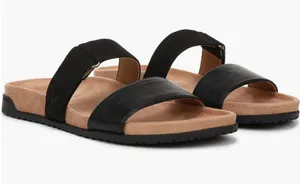 NEW $125 Vionic Elaine Slide Sandal 6.5 M, BLACK Slip On Comfort thumbnail 1