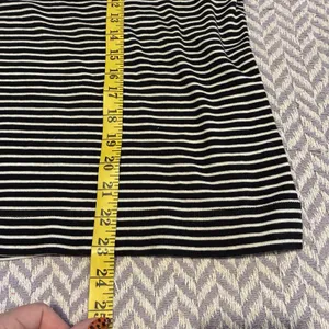 Lauren Ralph Lauren Womens Knit Tee Top Black/White Striped Elbow Patch Large thumbnail 7
