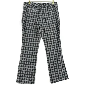 New York & Company 7th Avenue Houndstooth Pants 12 Straight Leg Stretch Preppy thumbnail 2