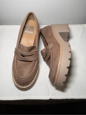 DV Dolce Vita Temecula Taupe Platform Lug Loafer Heels Women’s Size 6 thumbnail 7