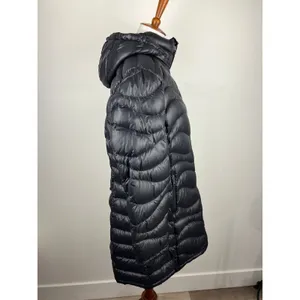 Andrew Marc Long Down Puffer Coat Black XL 650 Fill Packable Hooded Winter thumbnail 16