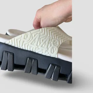 P448 Bondi Platform Flip Flops Cream Black Vibram Lug Sole EU 41 Grunge Y2K insp thumbnail 10