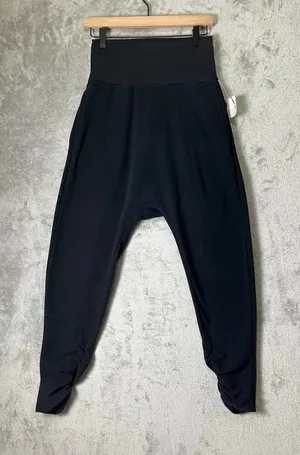 Free People Echo Harem Pants Black XS High Rise Relaxed Tapered New thumbnail 1