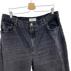 Abercrombie Curve Love Jeans Ultra High Rise 90s‎ Straight Black Size 34 18R thumbnail 4