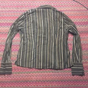 Vintage Brown Vertical Stripe Long Sleeve thumbnail 5