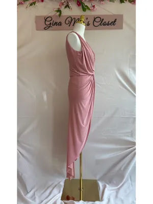 MISA Los Angeles Leza Sleeveless Front Knot Maxi Dress in Dusty Rose, Size XS thumbnail 3