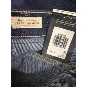 Levi’s Super Baggy Barrel Dark Wash Denim Jean Women’s 25x30 MSRP $110 thumbnail 5