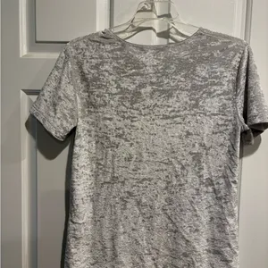 Vince velvet crew neck easy tee tshirt top sz S gray thumbnail 3