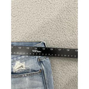 VTG Abercrombie & Fitch Jean Shorts 6 Light Wash Distressed Cut Off Bermuda Y2K thumbnail 8