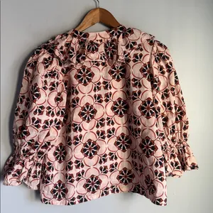 Mille Sayulita print Ruffle Blouse Pink thumbnail 6