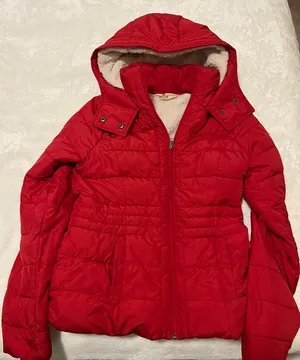 Hollister Red Puffer Jacket thumbnail 1