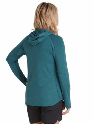 NRS Women’s Silkweight Hoodie Shirt Longsleeve UPF 50+ Outdoor in Mediterranea M thumbnail 2