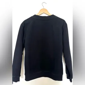 White Fox Sweater Women's S/M Black On Logo Print‎ Crew Neck Project 5 thumbnail 2
