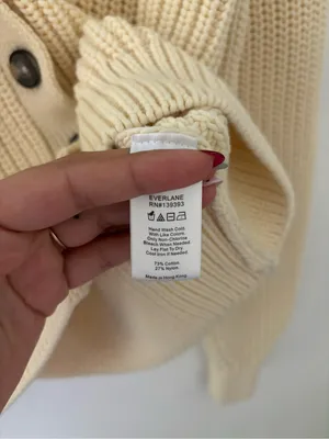Everlane the texture cotton cardigan thumbnail 4