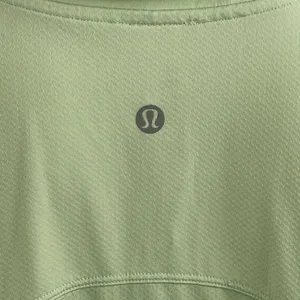 Lululemon Women's Green Quick Dry Short Sleeve Tennis Gold Athletic Polo Shirt M thumbnail 4
