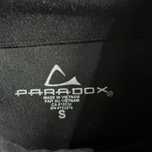 Paradox Black Fleece Long Sleeve Quarter-Zip Top Small #736 thumbnail 3