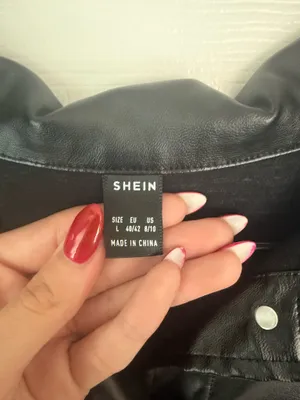 Shein Leather Jacket Black thumbnail 4