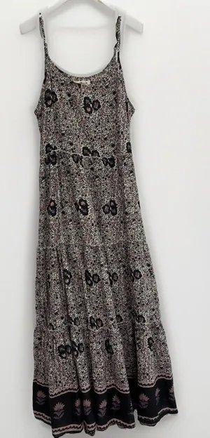 Natural Life Dress Size Medium Maxi Spaghetti Strap Lightweight Purple Floral thumbnail 1