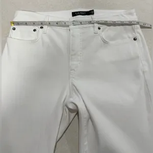 Ralph Lauren Women's Classic White Straight Leg Jeans Size 8 thumbnail 13