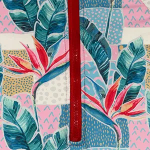 Tropical Print Medium Long Sleeve One-Piece Swimsuit thumbnail 3