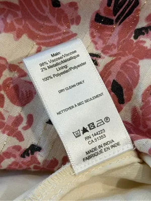 Tie-Neck Smocked Waist Mini Dress Pink Floral Size Medium‎ thumbnail 9