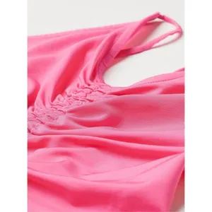 H&M Women Top XS Hot Pink Viscose Blend Sleeveless Draped Camisole Fit Tank thumbnail 4