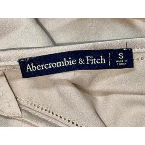 Abercrombie & Fitch Champagne Gold Satin Tie Front Cami Crop Tank Top Size Small thumbnail 4