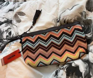 Missoni for 🎯Knit Pouch Multicolor Zigzag Wristlet Pouch thumbnail 1