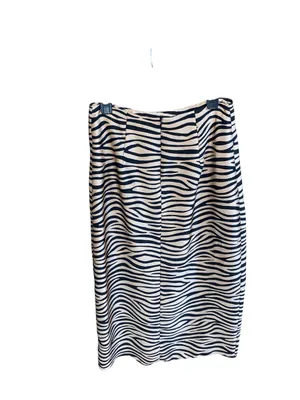 Le Lis Satin Zebra Print Slit Maxi slip Skirt Black Tan Date night Office Siren thumbnail 7