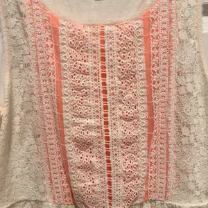 Anthro‎ One September Embroidered Lace Tank Top Womens Large Boho Floral Shirt thumbnail 2