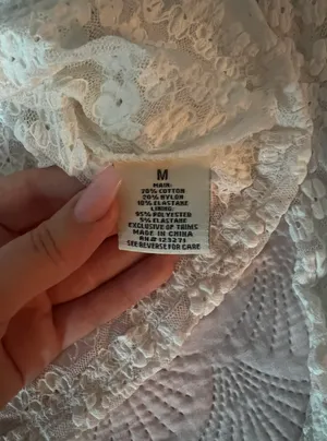 White Off The Shoulder Top Size Medium  thumbnail 2