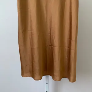 Abercrombie Satin Ethereal Clean Minimalist Colorblock Slip Dress XL Brown White thumbnail 3