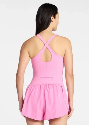 Crossback athletic buttersoft romper  thumbnail 2
