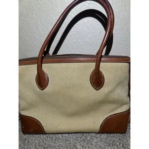 Dooney &‎ Bourke Brown Tweed Purse With Leather Accents thumbnail 7