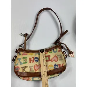 Dooney & Bourke Coated Rainbow‎ Doodle Graffiti Handbag Purse thumbnail 3
