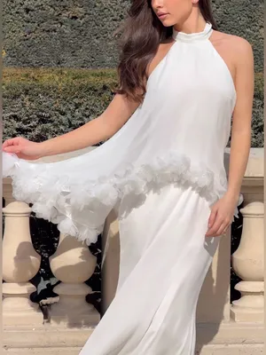 NEW ELLIATT Poppy Tiered Sleeveless white Gown sz XL thumbnail 2